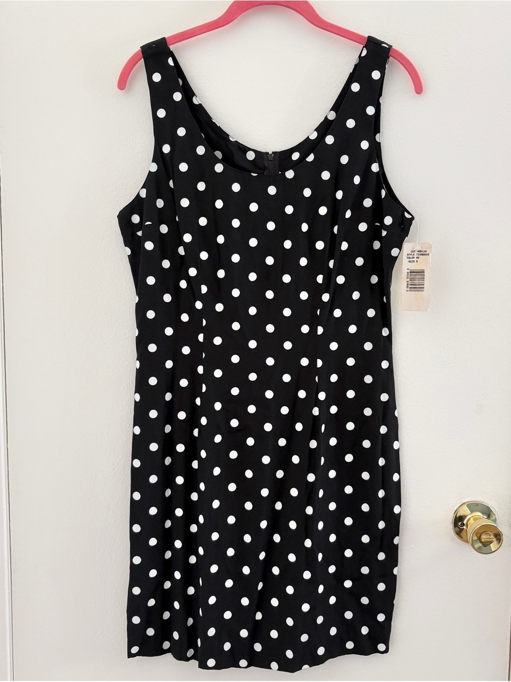 Frederick’s of Hollywood Women’s Vintage Deadstock Mini Sheath Polka Dot Dress